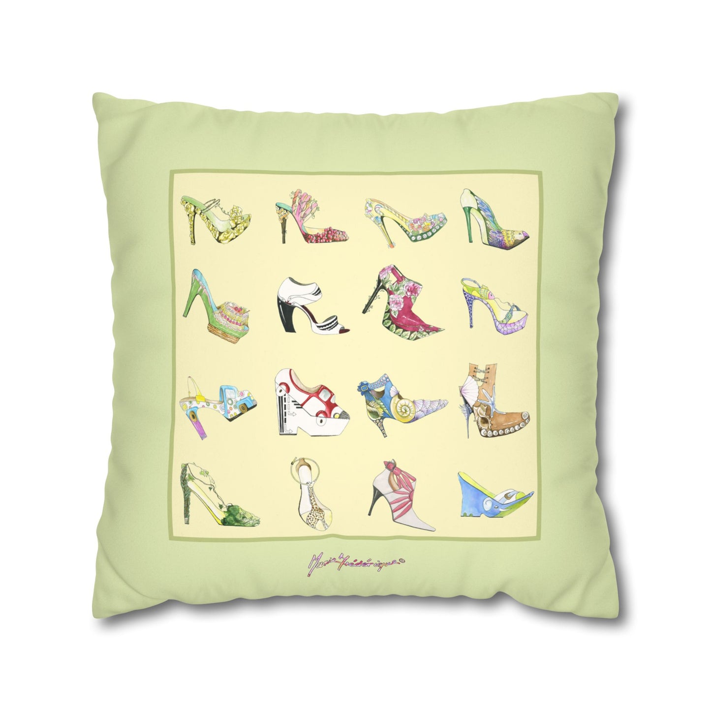 Decorative Shoes Pillowcase — High Heel Shoe Collection by artist Marie Frederique