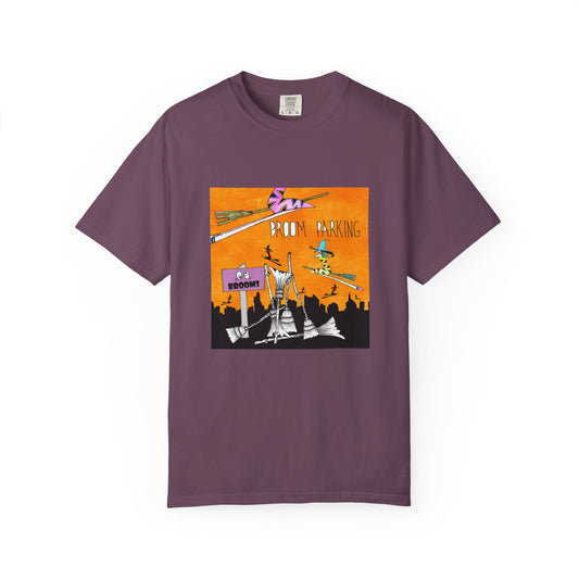 Halloween Broom Parking - T-shirt by artist Marie Frederique