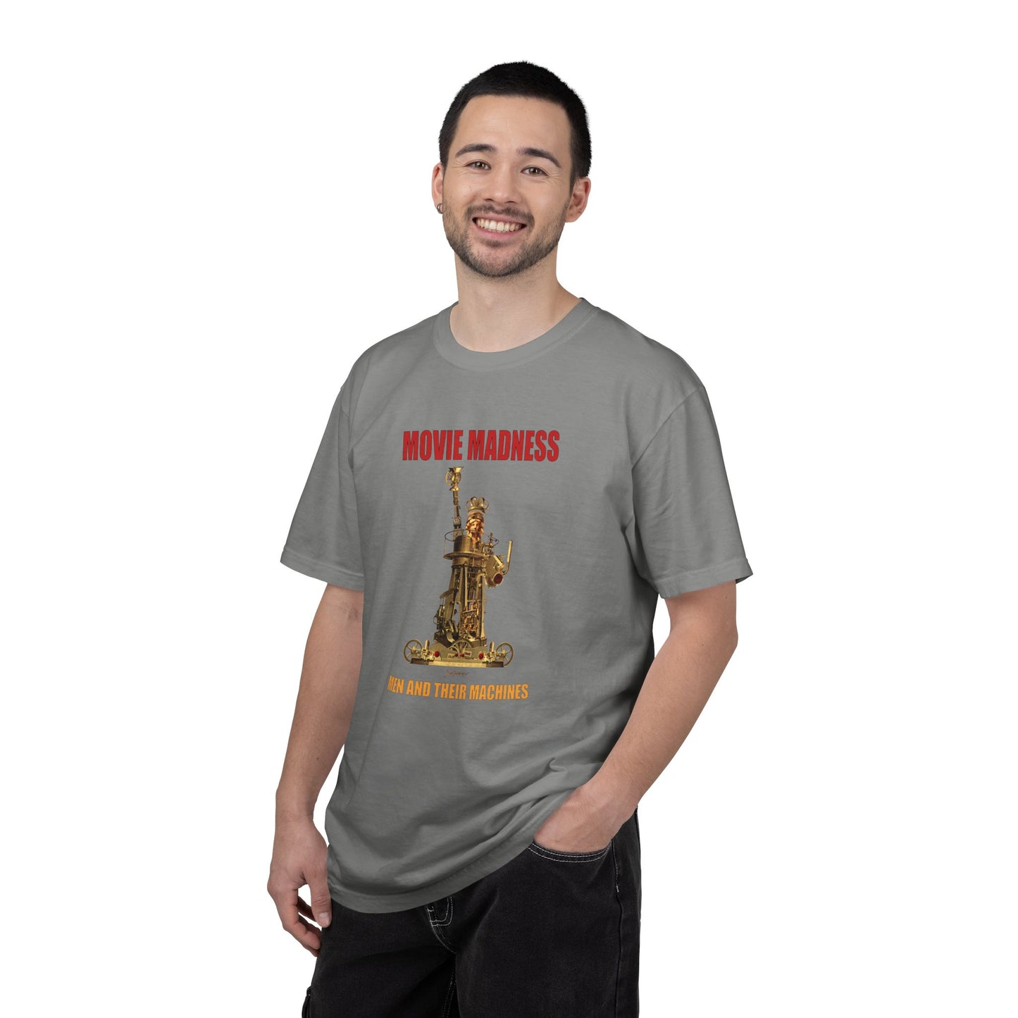 Movie Madness T-Shirt — "Men and Their Machines" Graphic Tee by artist Marie Frederique