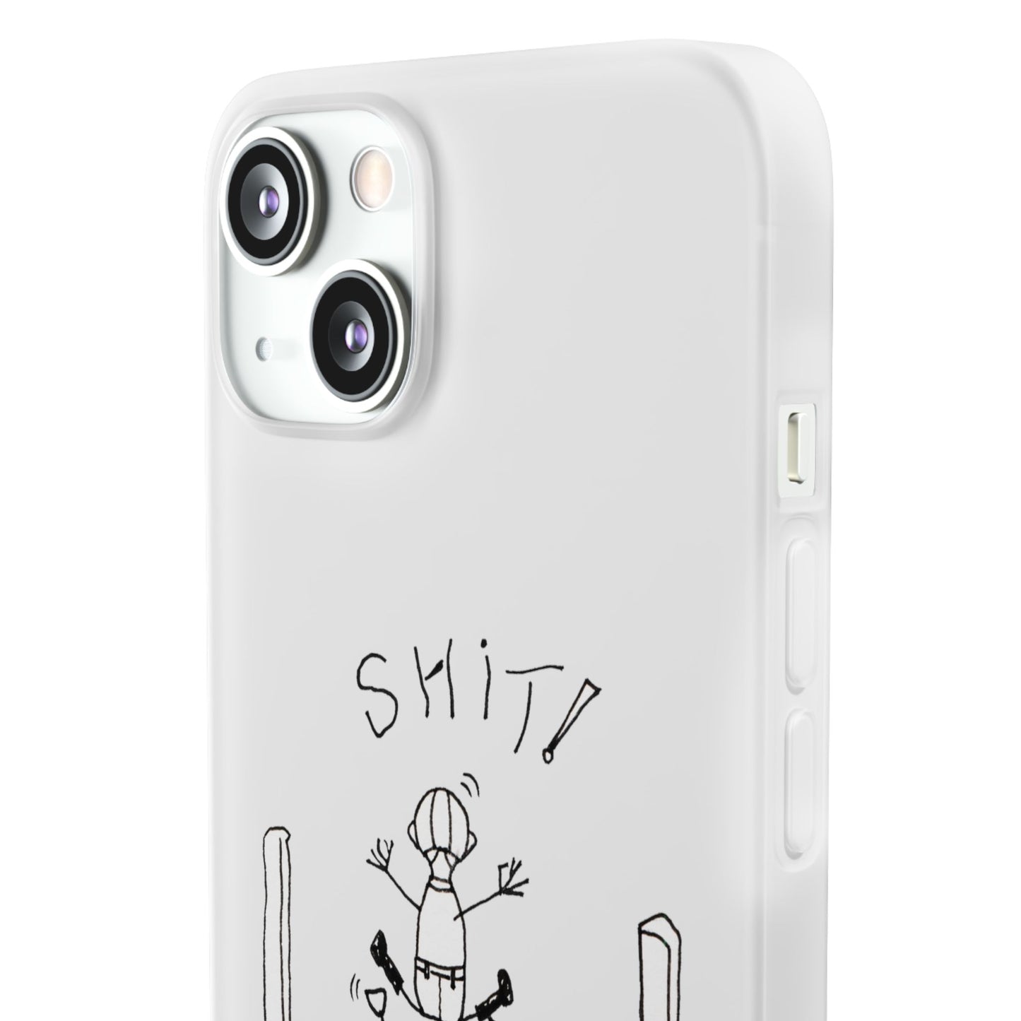 Equestrian Humor phone case - SHIT! "Keep your legs on!" Flexi Cases by artist Marie Frederique