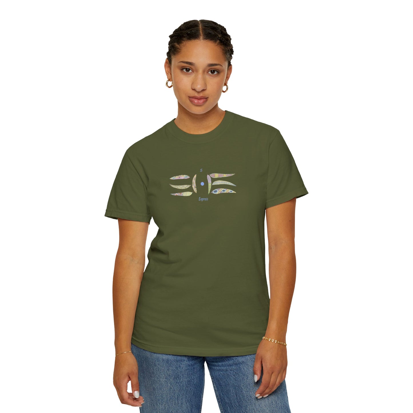 Essassani symbol # 5 "Express" - Unisex Garment-Dyed T-shirt by Artist Marie Frederique