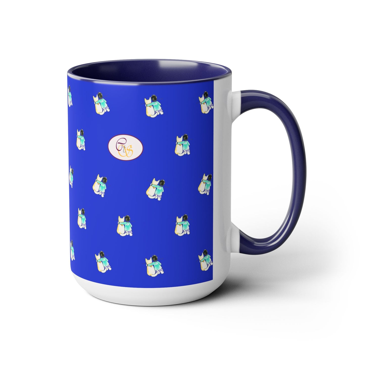 CTS Blue - Coffee Mug in 2 colors, Black or Blue, 15oz by Artist Marie Frederique