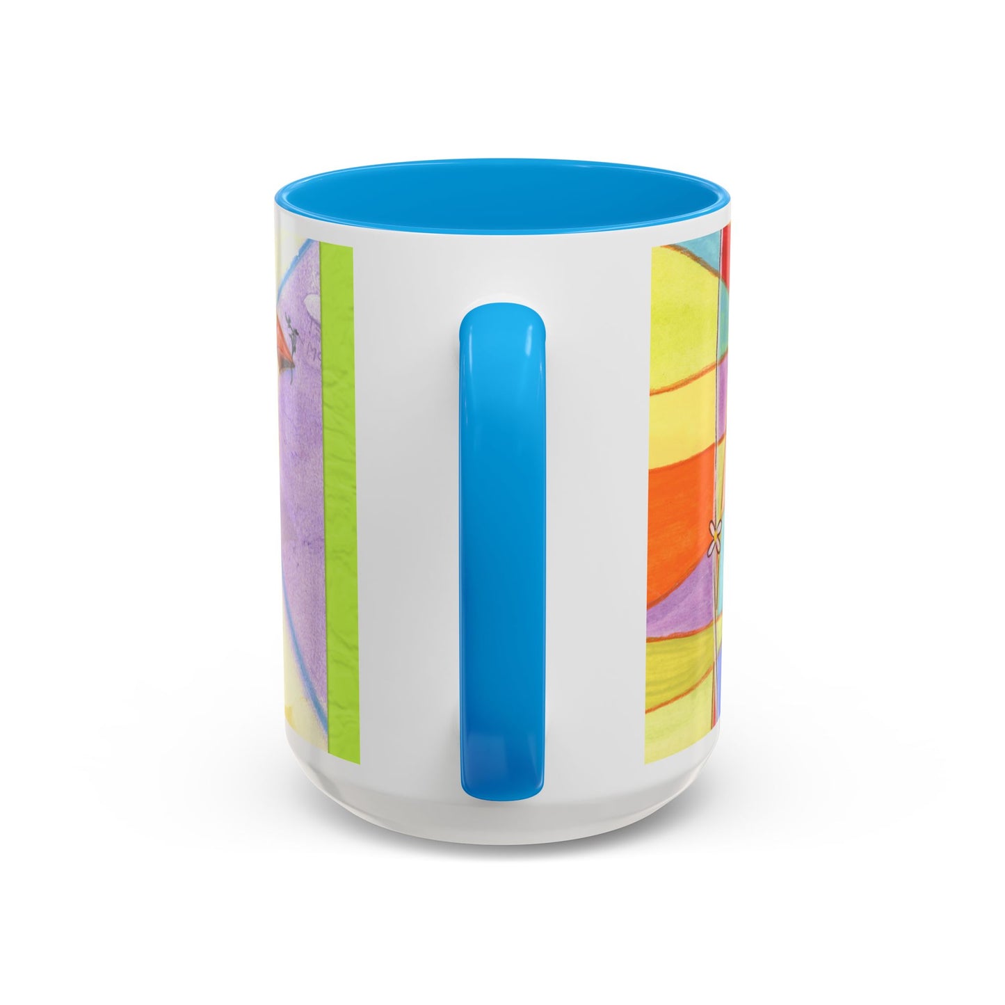 Colorful Dove, Peace offering - Colorful Mug by artist Marie Frederique