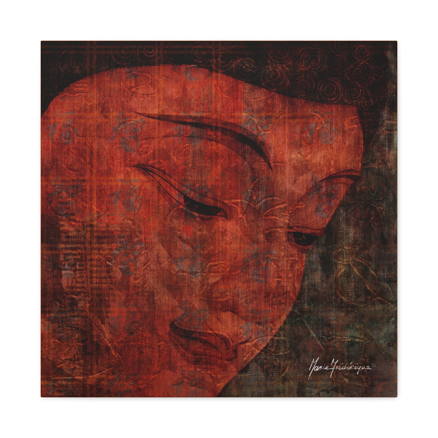 Buddha Smile, elegant, sophisticated print by artist Marie Frederique