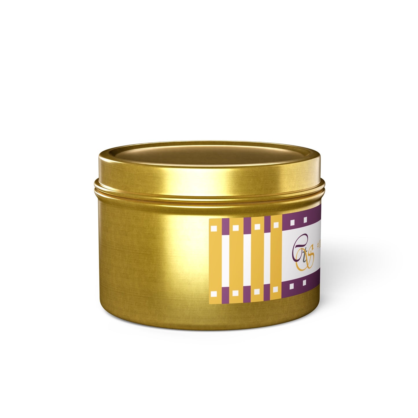 CTS #11 Candle Collection "Vanilla Bean" Scented Coconut Soy Wax Candle in a metal tin. 4 oz or 8 oz, 3 tin colors silver, black or gold