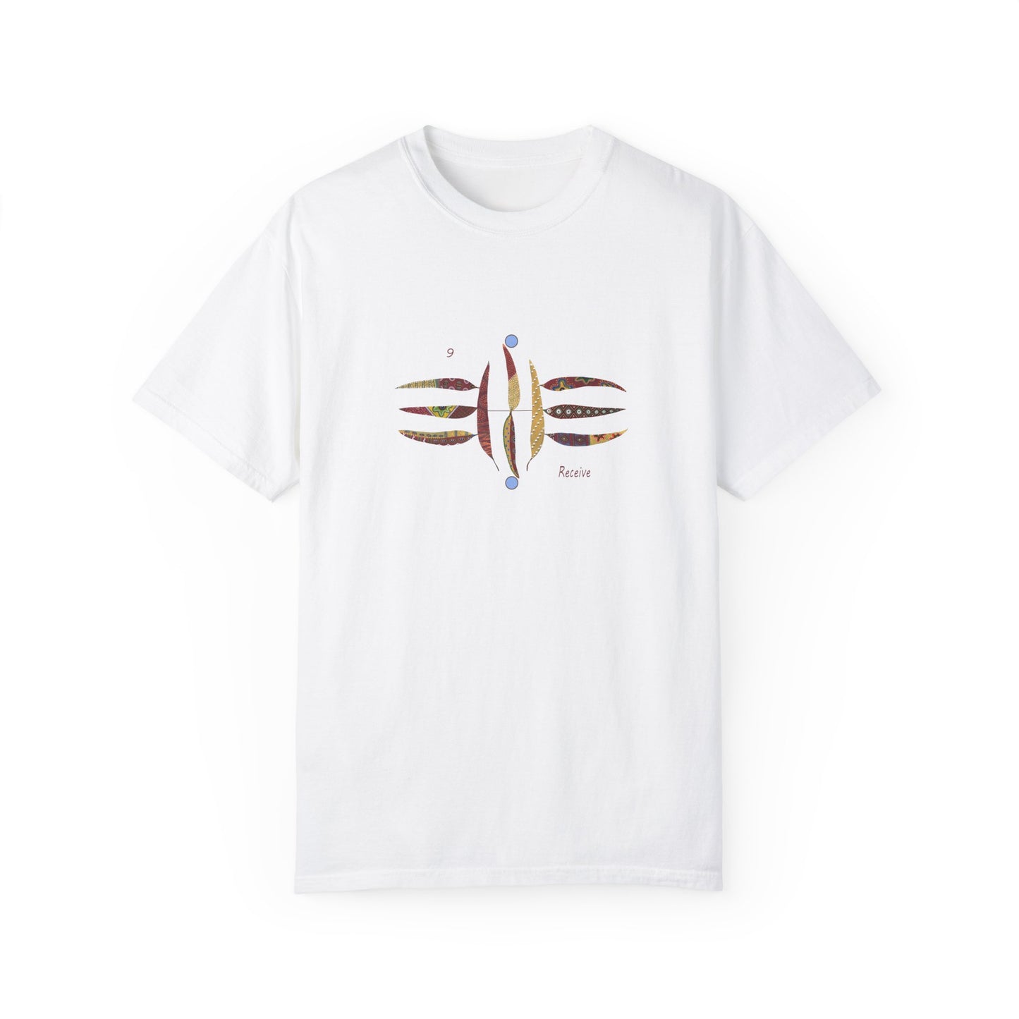 Essassani symbol # 9 "Receive" - Unisex Garment-Dyed T-shirt by Artist Marie Frederique