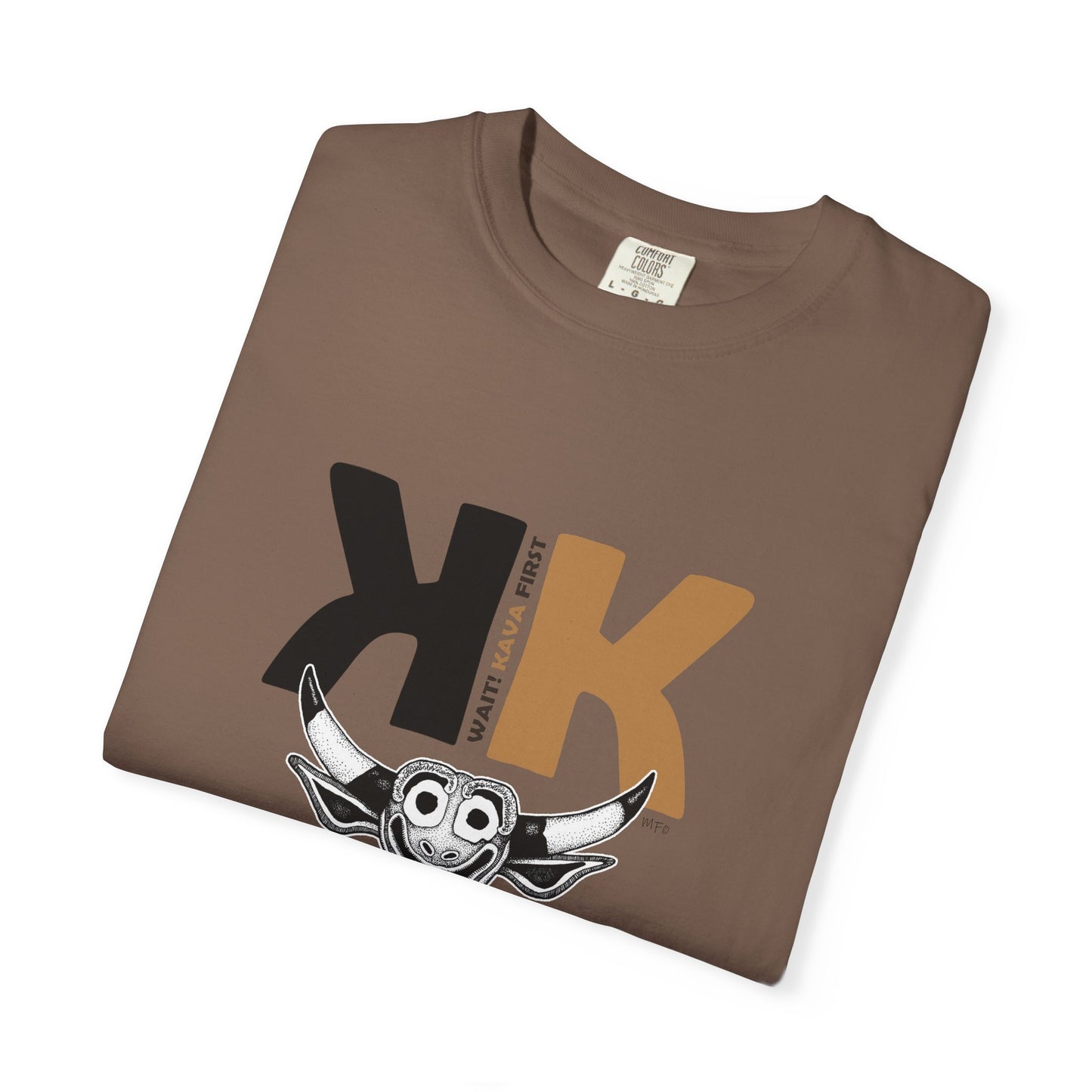 Kava Graphic Unisex T-Shirt with Skull Design by artist Marie Frederique