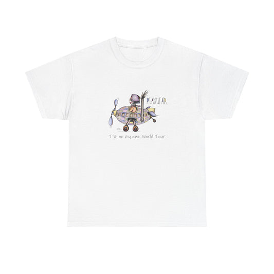 PEANUT AIR, I'm on my own World Tour! - Unisex Heavy Cotton Tee by Marie Frederique