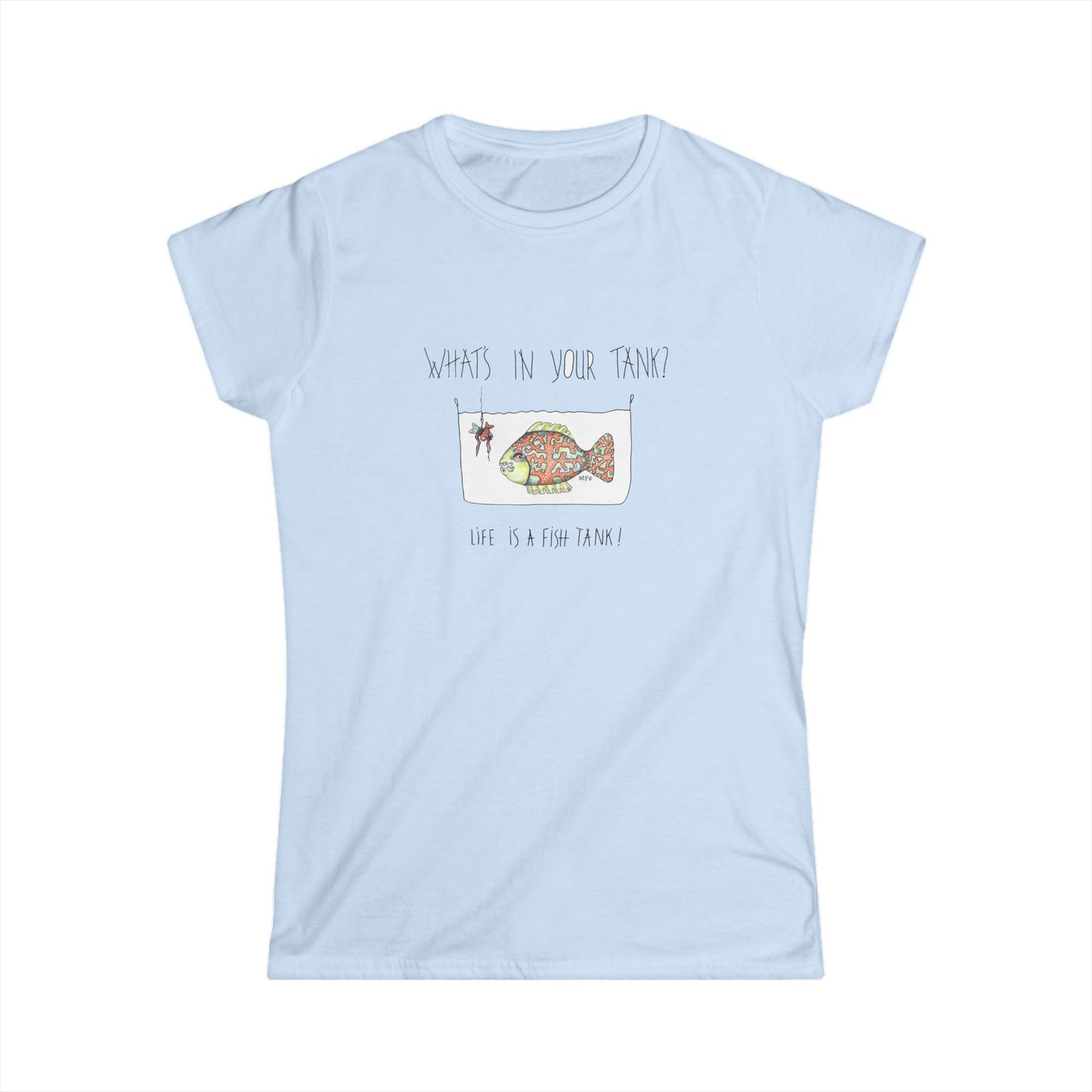 Playful Fish Graphic Women's Tee by artist Marie Frederique