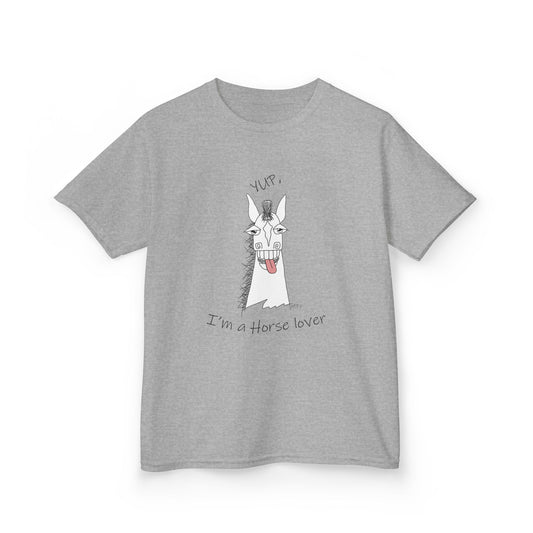 Horse lovers - YUP, I'm a Horse lover." Kids Heavy Cotton™ Tee by artist Marie Frederique