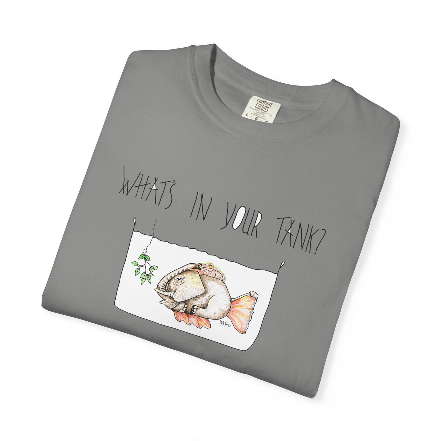 Fish Tank Collection, Elephant Fish Aquarium T-Shirt by artist Marie Frederique
