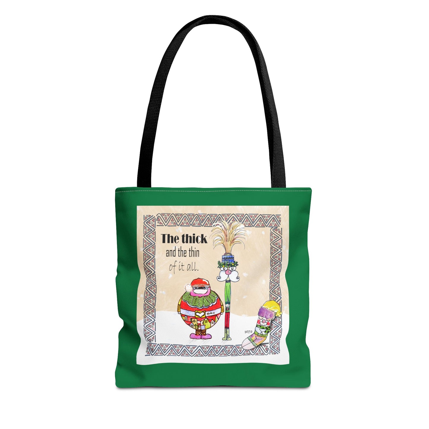 Christmas Tote Bag by artist Marie Frederique