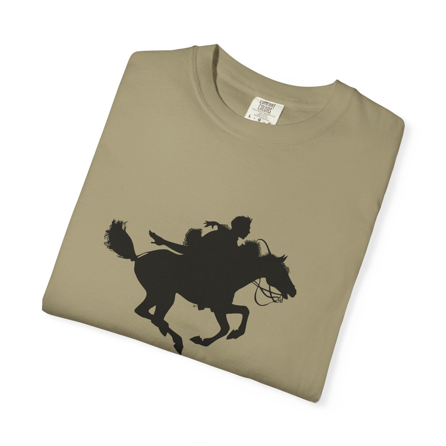 Equestrian Adventure, Runaway couple on a pony by artist Marie Frederique
