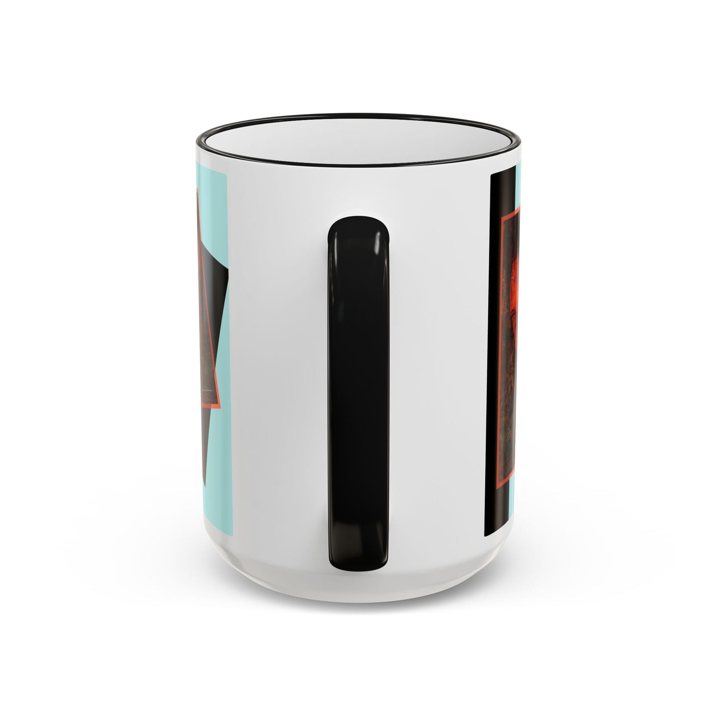 Mindfulness Accent Rim Mug — Zen Ceramic Coffee Cup (11oz, 15oz) by artist Marie Frederique