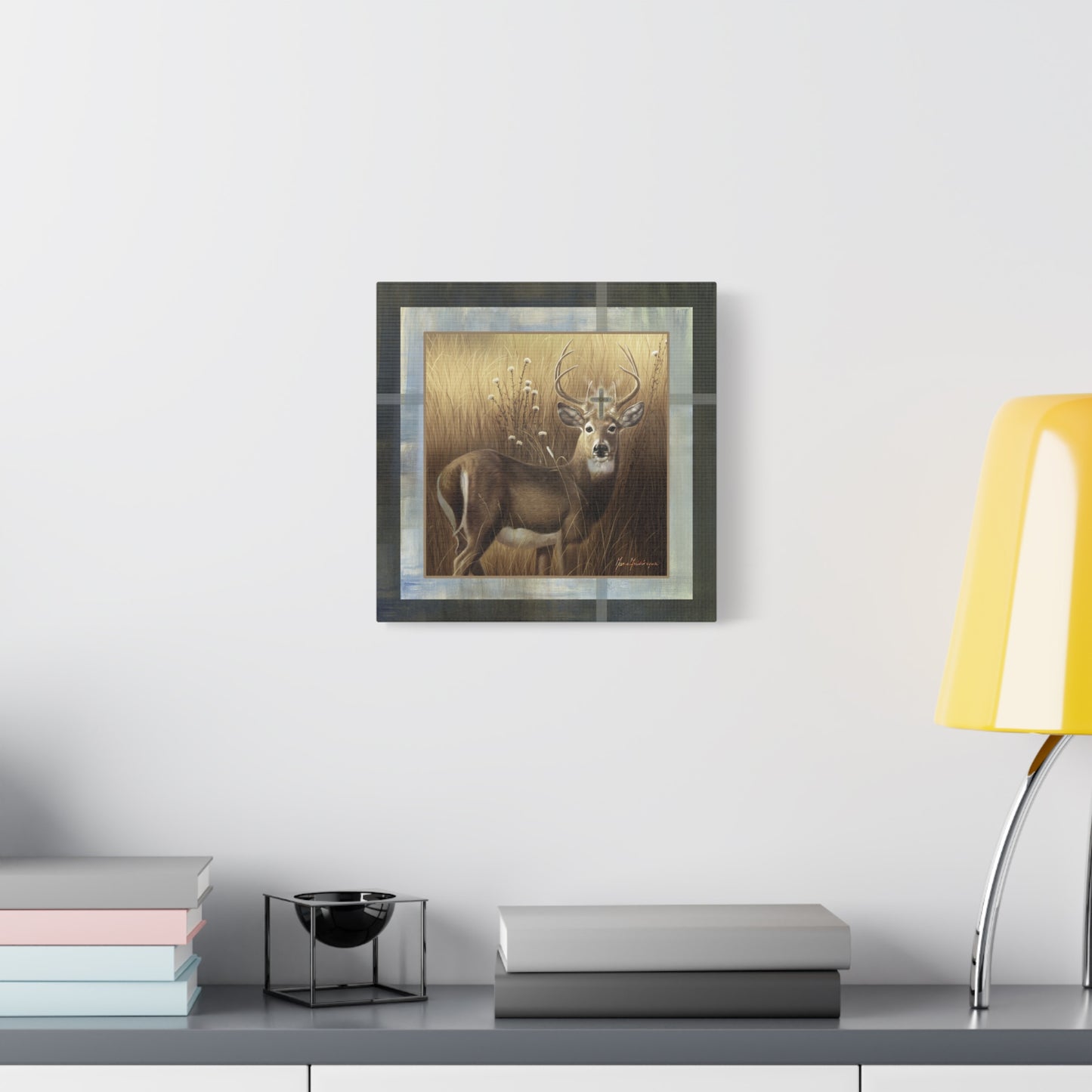 Deer Buck Canvas Wall Art – Stretched Matte canvas by artist Marie Frederique