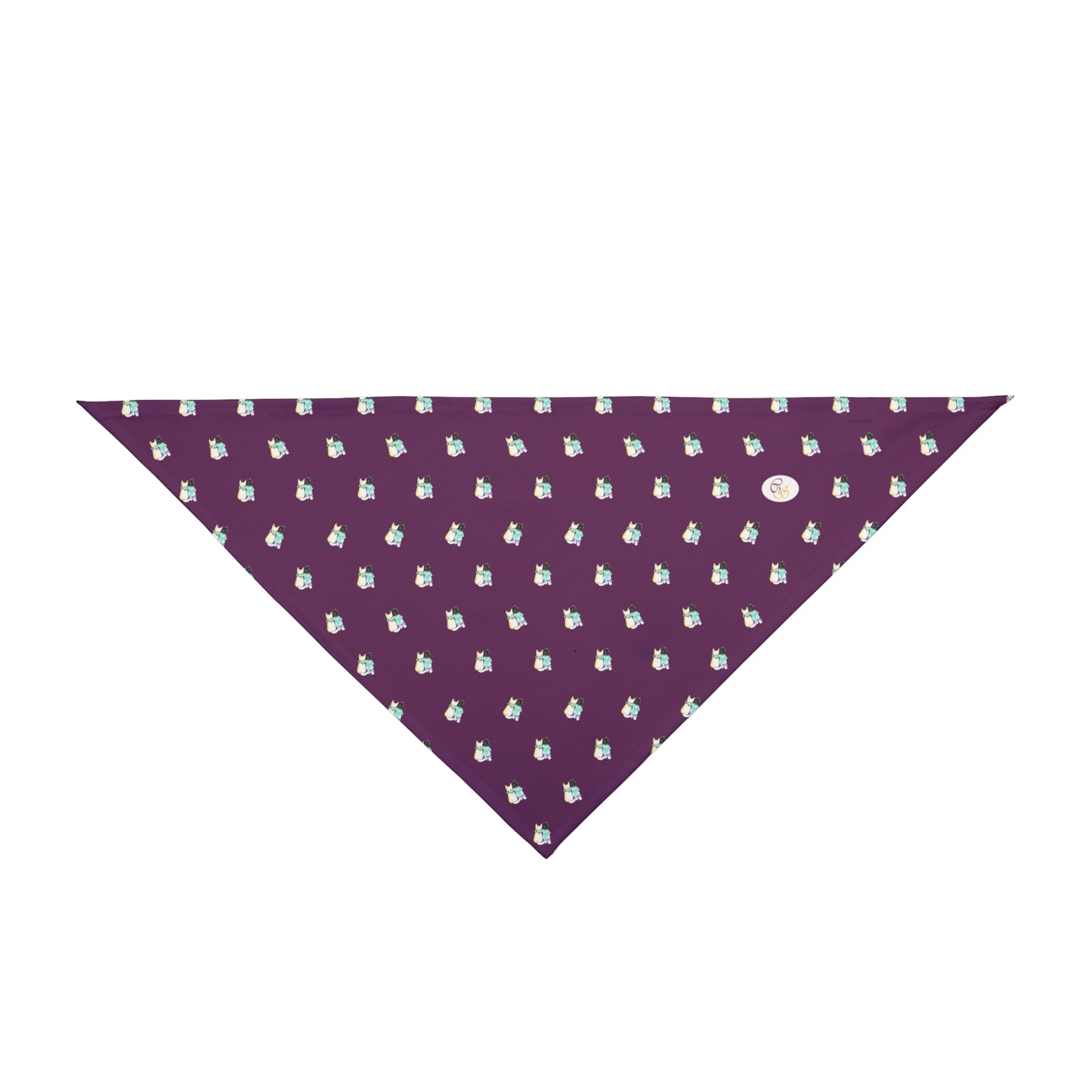 CTS Pet Bandana in purple available in 2 sizes By Artist Marie Frederique