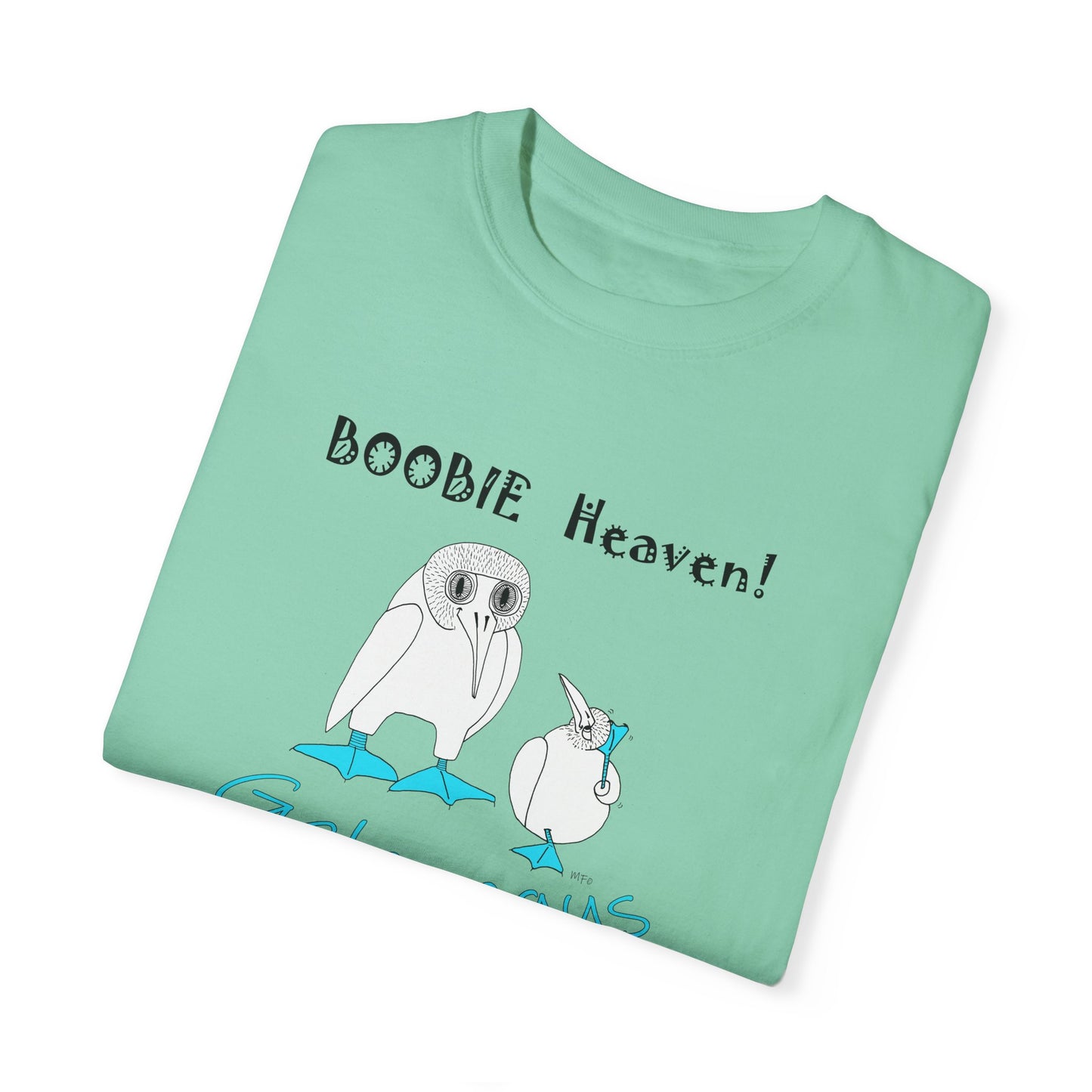 Galapagus Boobie Heaven Unisex T-Shirt - Fun and Quirky Bird Design by artist Marie Frederique