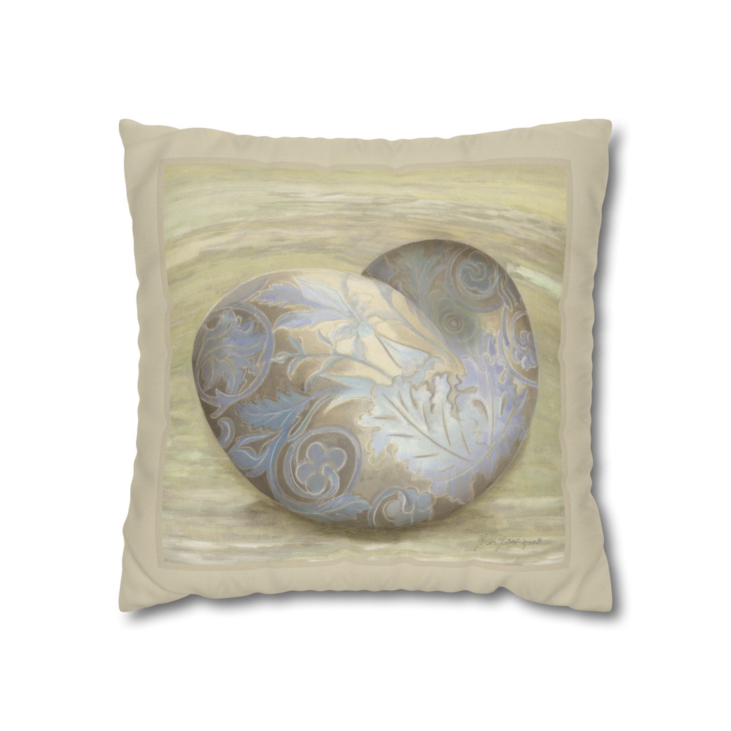 Serene shell 2, Faux Suede (Pillowcase only) by artist Marie Frederique