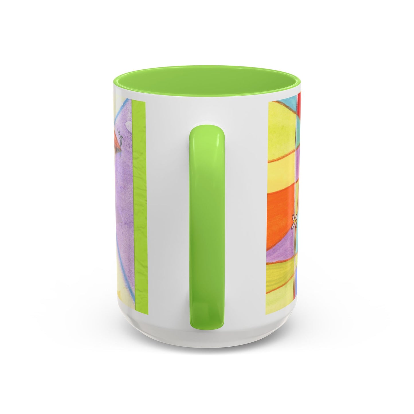 Colorful Dove, Peace offering - Colorful Mug by artist Marie Frederique