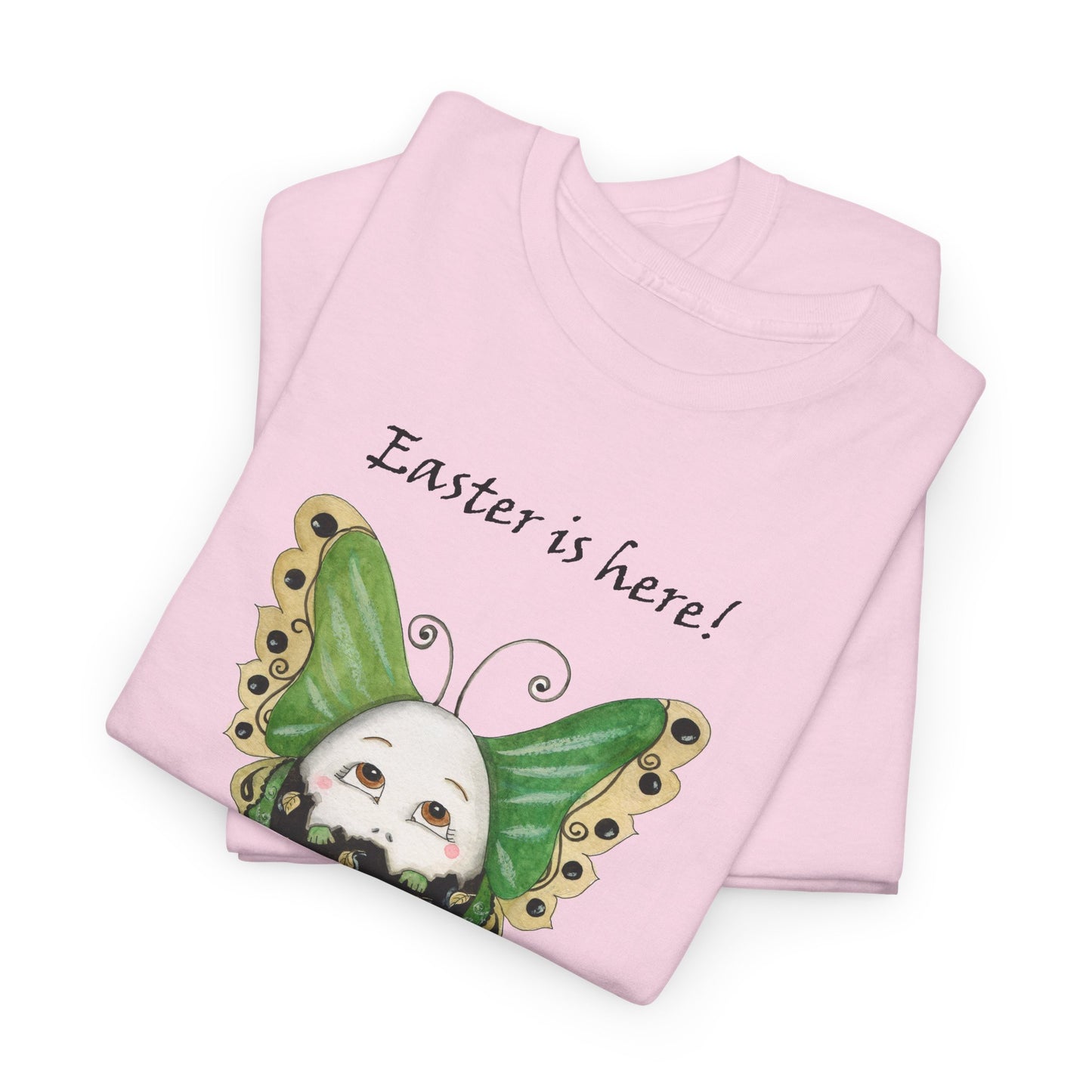 Easter Whimsical Celebration - Unisex Heavy Cotton Tee by artist Marie Frederique