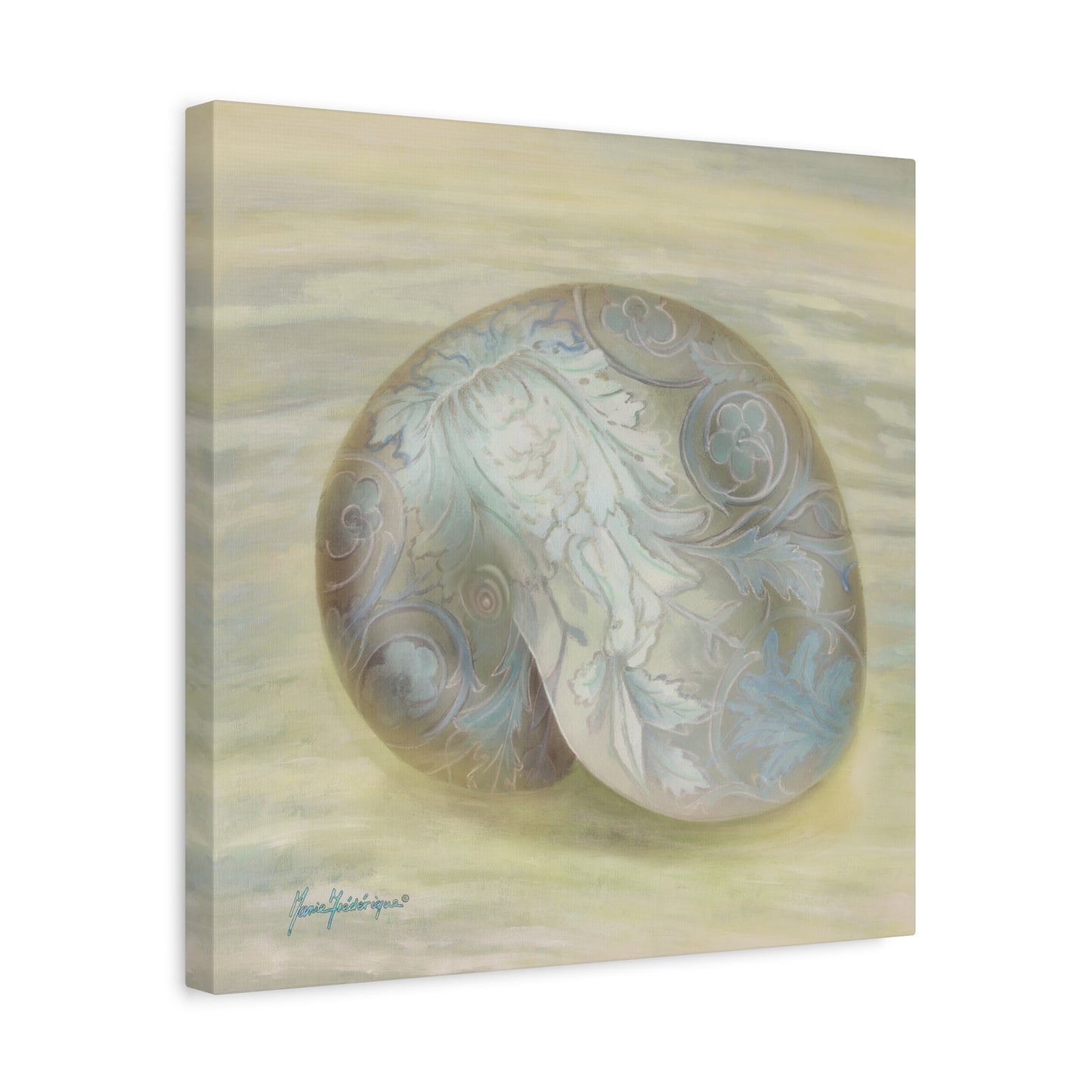 Serene Shell 1 printed Art Canvas by artist Marie Frederique