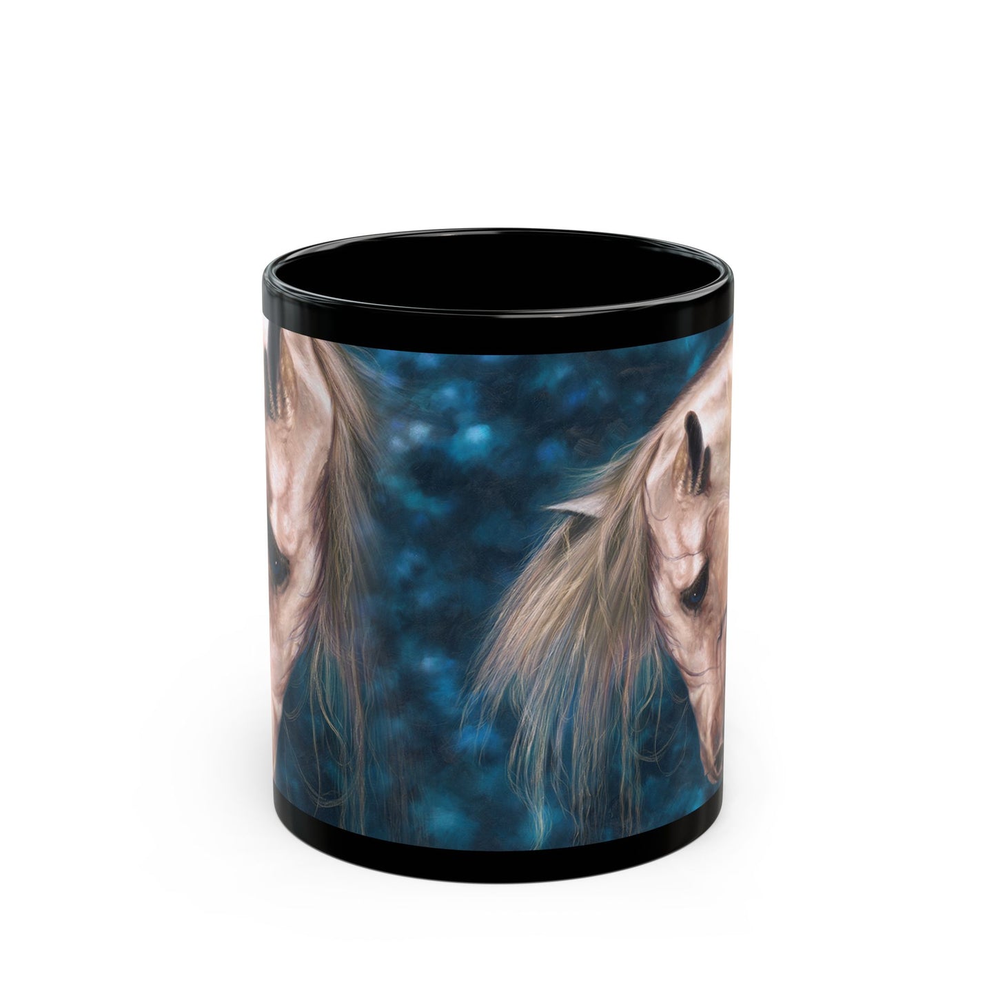 CTS - Blonde Horse, Black Mug (11oz, 15oz)