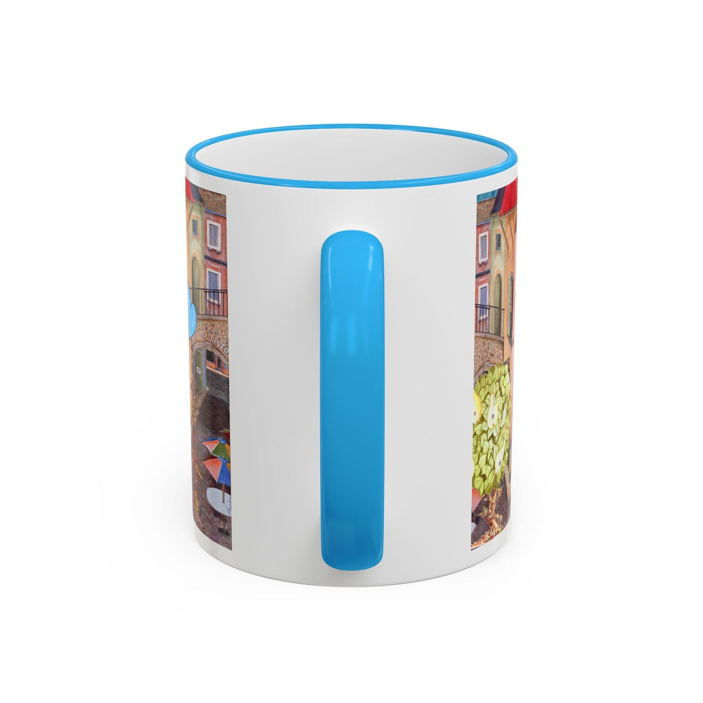 Chefetteville, Street Café Mug (11oz/15oz) - European Village Art by artist Marie Frederique