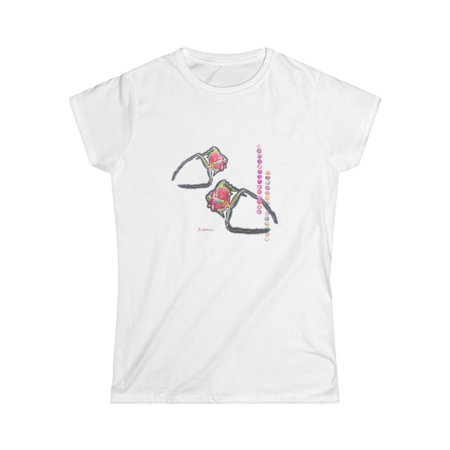 Rose Fish Graphic Tee — Feminine Art T‑Shirt by artist Marie Frederique