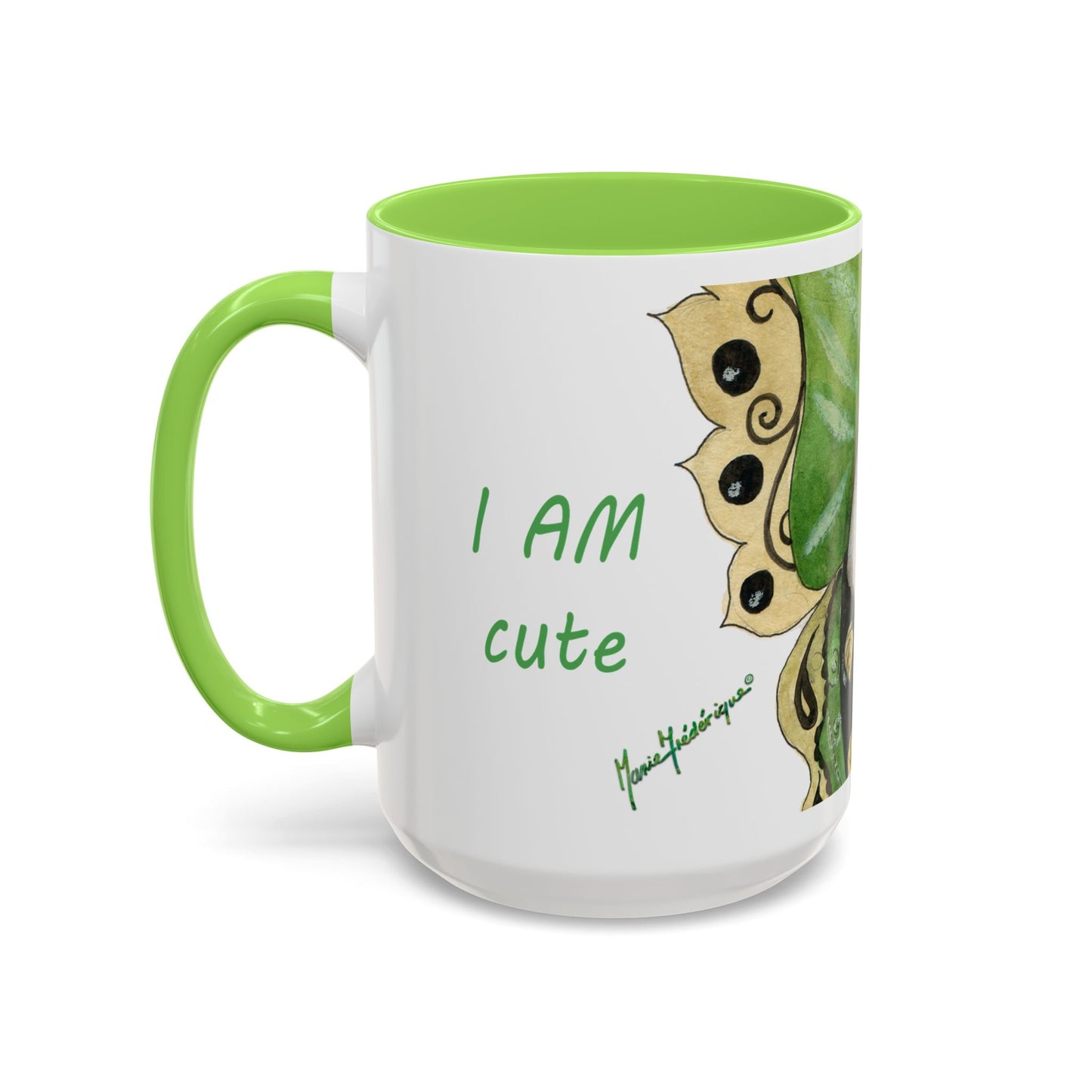 Whimsical Egg Butterfly 1, Colorful Mug by Artist Marie Frederique
