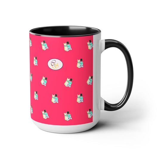 CTS Berry - Coffee Mug in 2 colors, Black or Blue, 15oz by Artist Marie Frederique