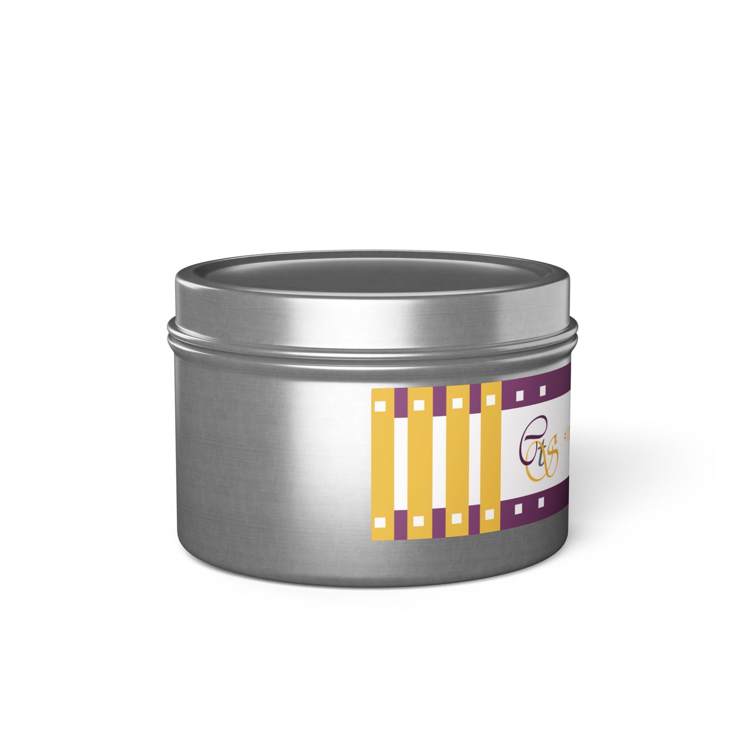 CTS #11 Candle Collection "Vanilla Bean" Scented Coconut Soy Wax Candle in a metal tin. 4 oz or 8 oz, 3 tin colors silver, black or gold