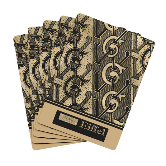 Elegant Luxury Bridge/Poker Playing Cards Set - Paris Eiffel Theme by artist Marie Frederique