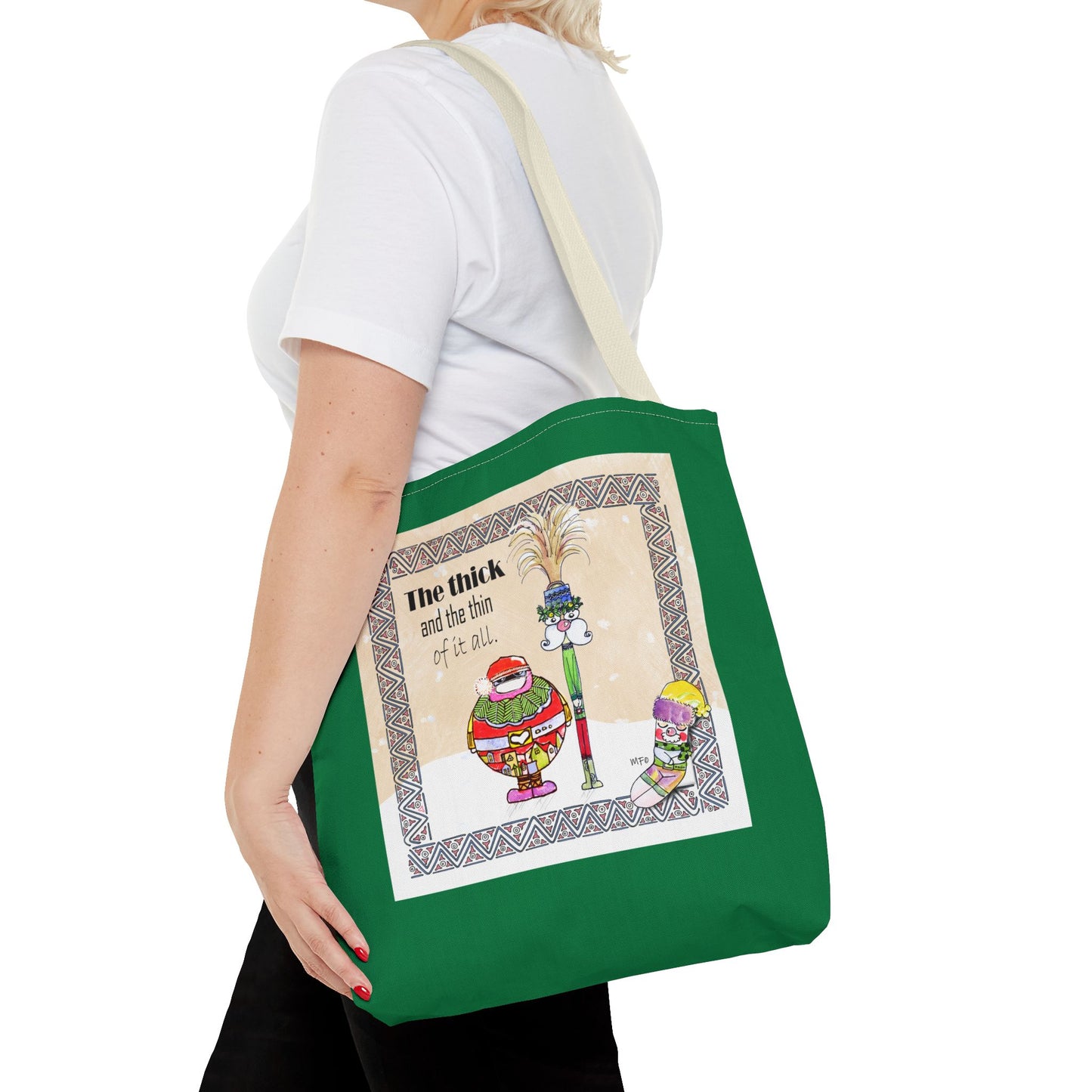 Christmas Tote Bag by artist Marie Frederique