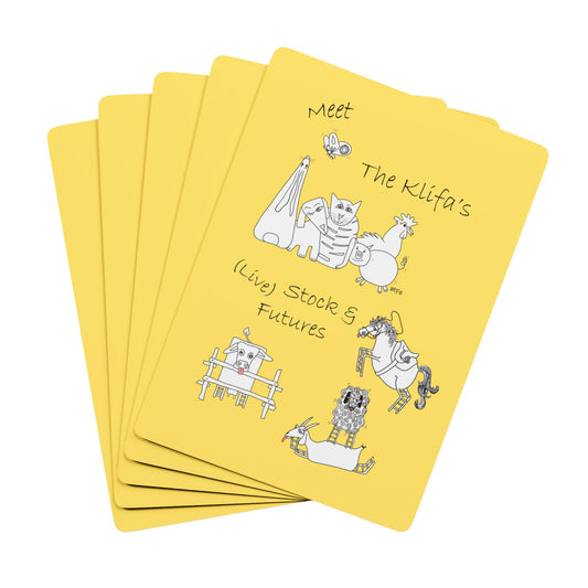 Klifa yellow, Custom Playing Cards - Fun & Unique Card Game Set by artist Marie Frederique