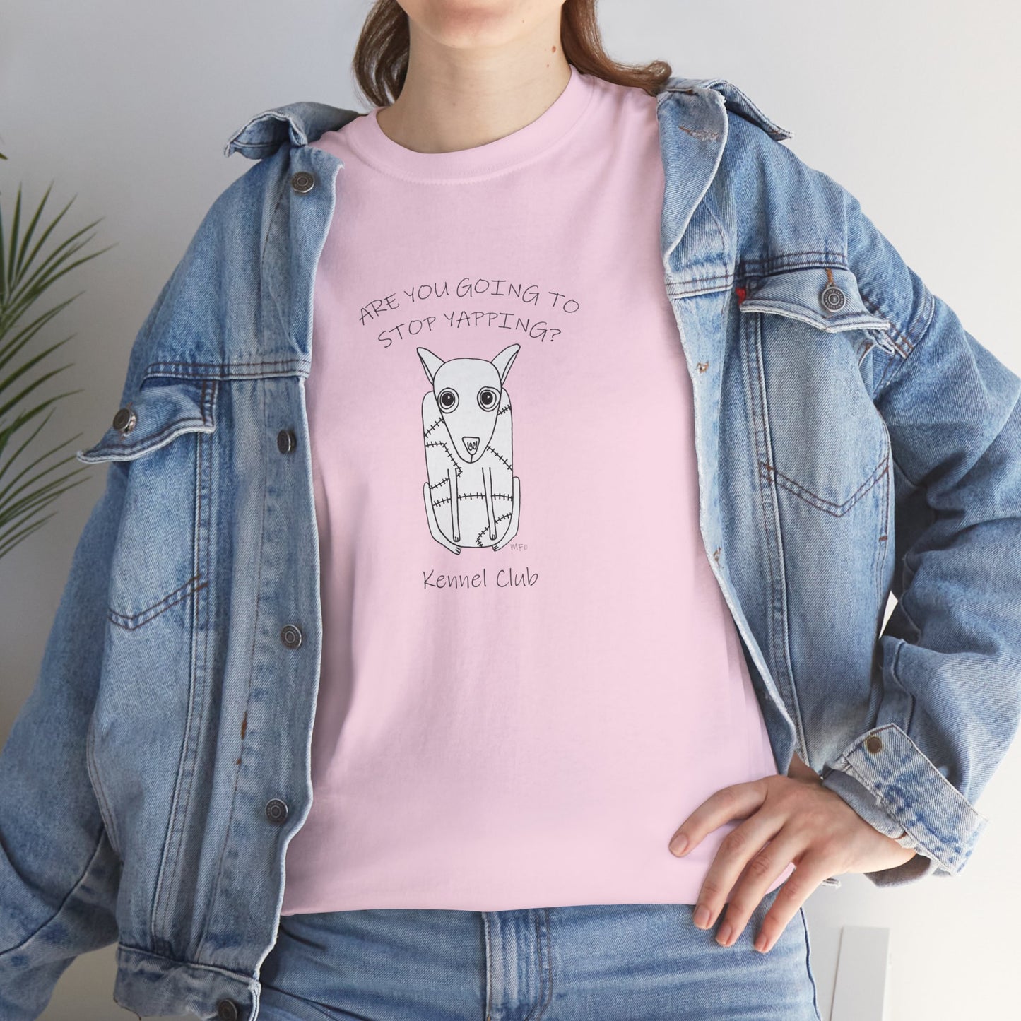 Kennel Club, "Are you going to stop Yapping?" - Unisex Heavy Cotton Tee by artist Marie Frederique