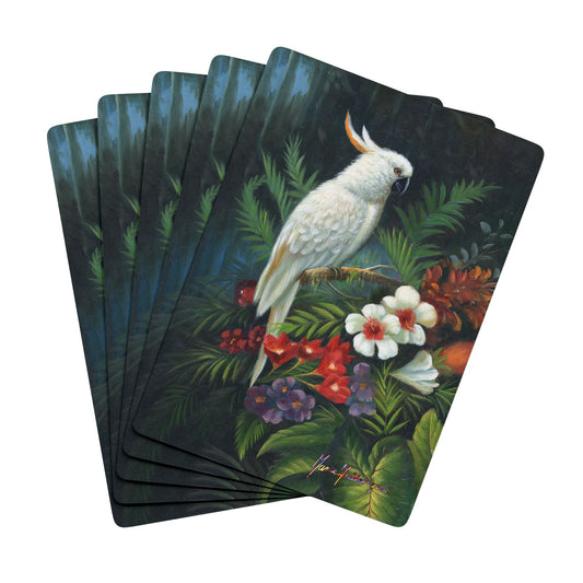 Elegant Cockateel Bridge/Poker Playing Cards Set - Perfect for Game Nights and Gatherings by artist Marie Frederique