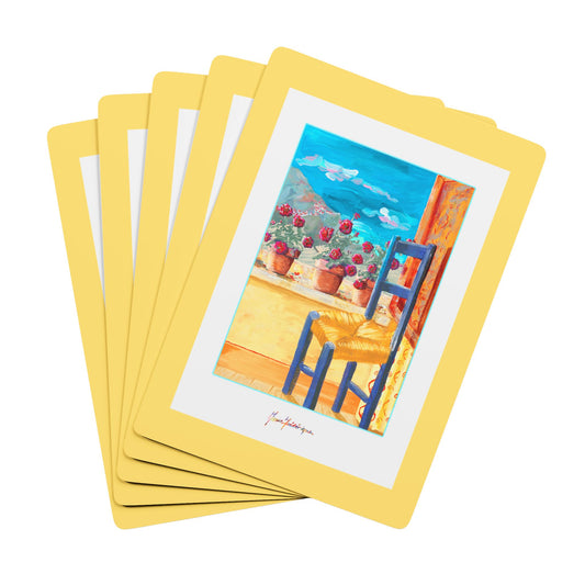 Summer Balcony 2 Bridge /Poker playing cards by artist Marie Frederique