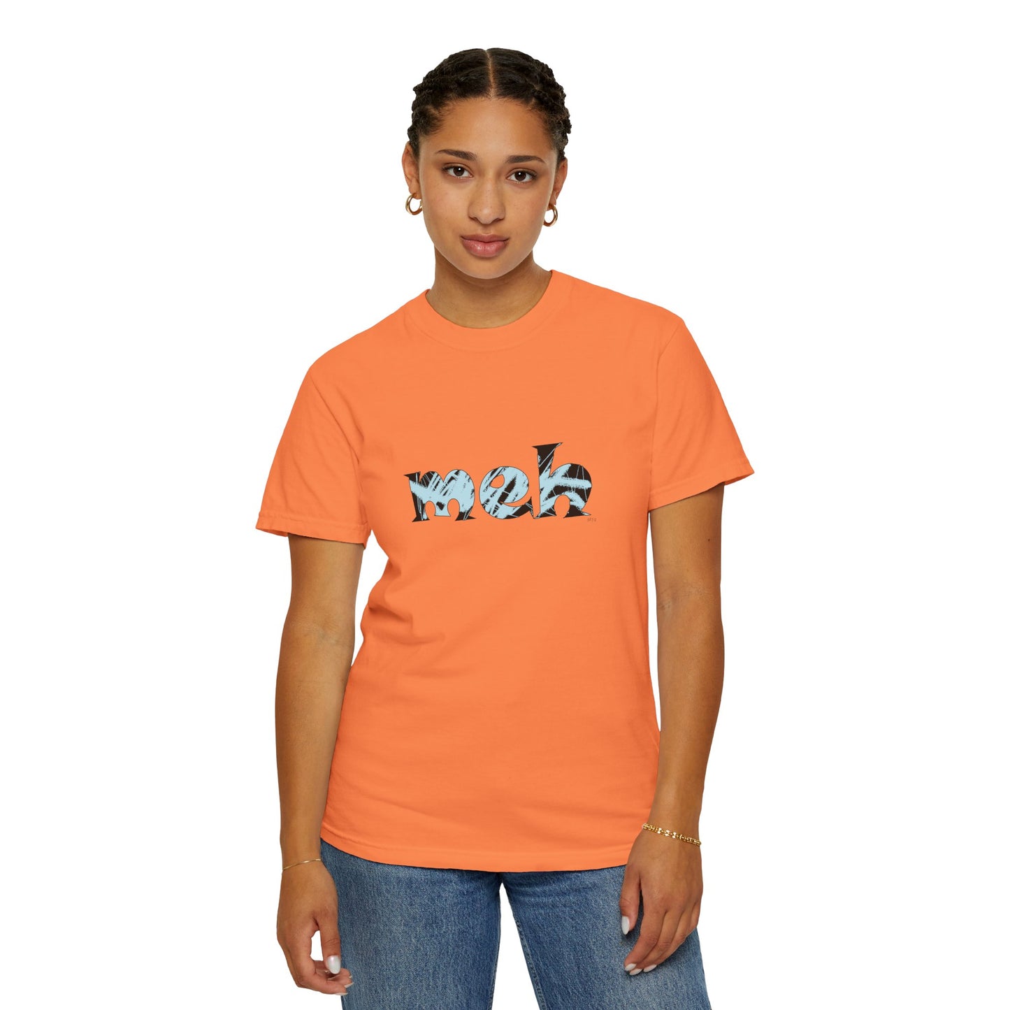 Meh, Street Chill Vibes - Comfortable Cotton Top by artist Marie Frederique