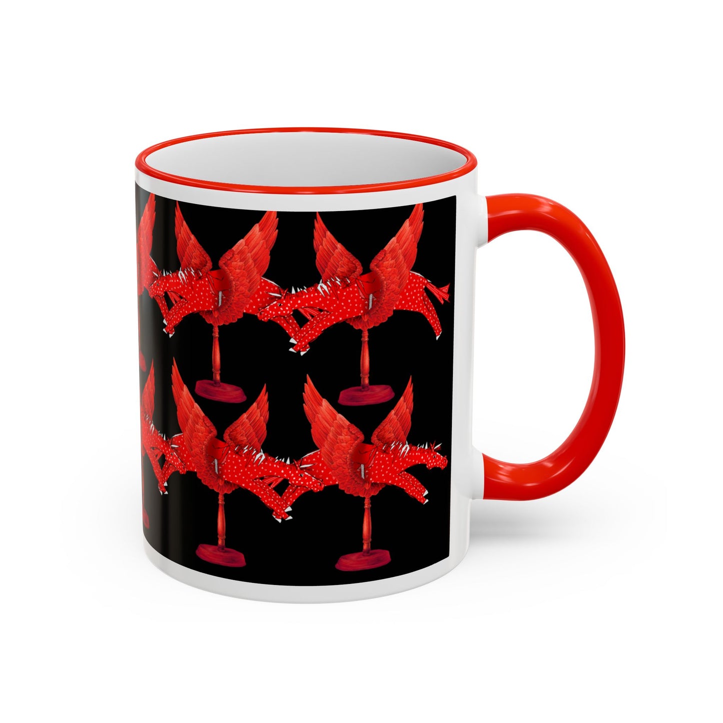 Chestnut mare Pattern Accent Rim Mug (11oz/15oz) by artist Marie Frederique