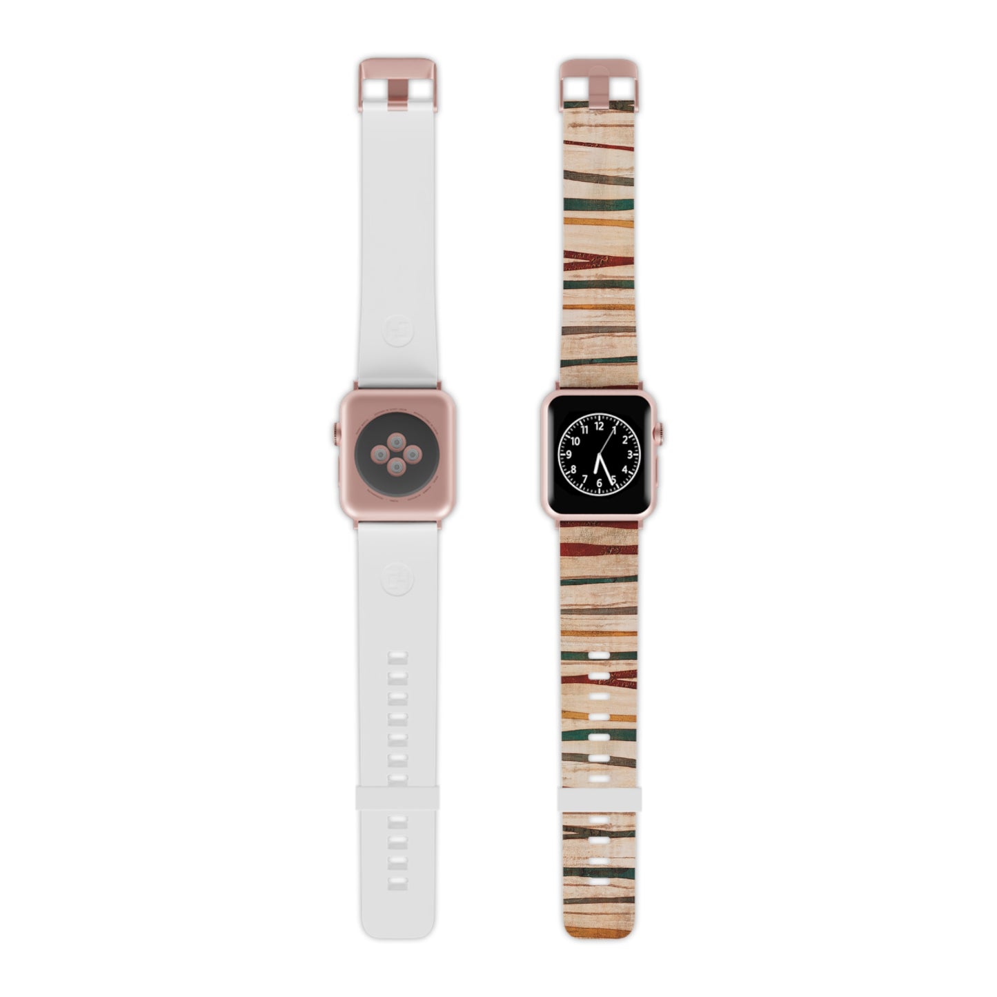 Apple, Safari stripes in muted colors - Watch Band for Apple Watch (Loop Band is white) by artist Marie Frederique