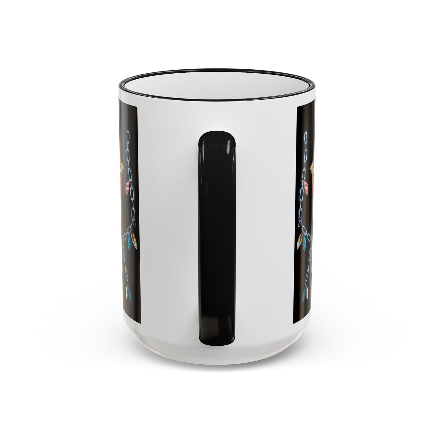 Angel Fish Artistic Sea Creature - Accent Rim Mug 11oz & 15oz by artist Marie Frederique