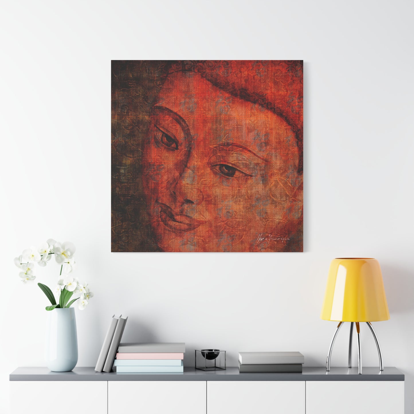 Buddha Portrait, elegant, sophisticated print by artist Marie Frederique