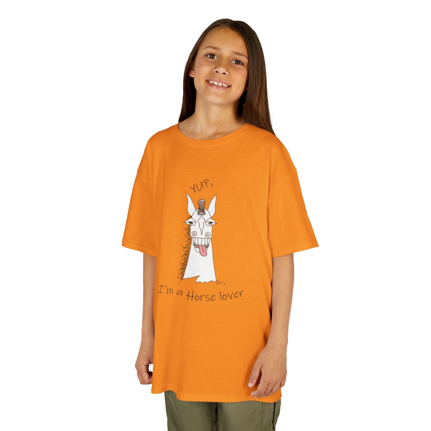 Horse lovers - YUP, I'm a Horse lover." Kids Heavy Cotton™ Tee by artist Marie Frederique