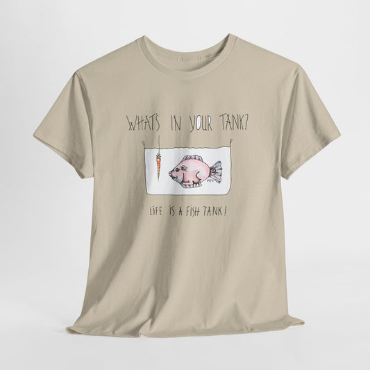 Fish Tank Collection, Pork Fish Aquarium T-Shirt by artist Marie Frederique