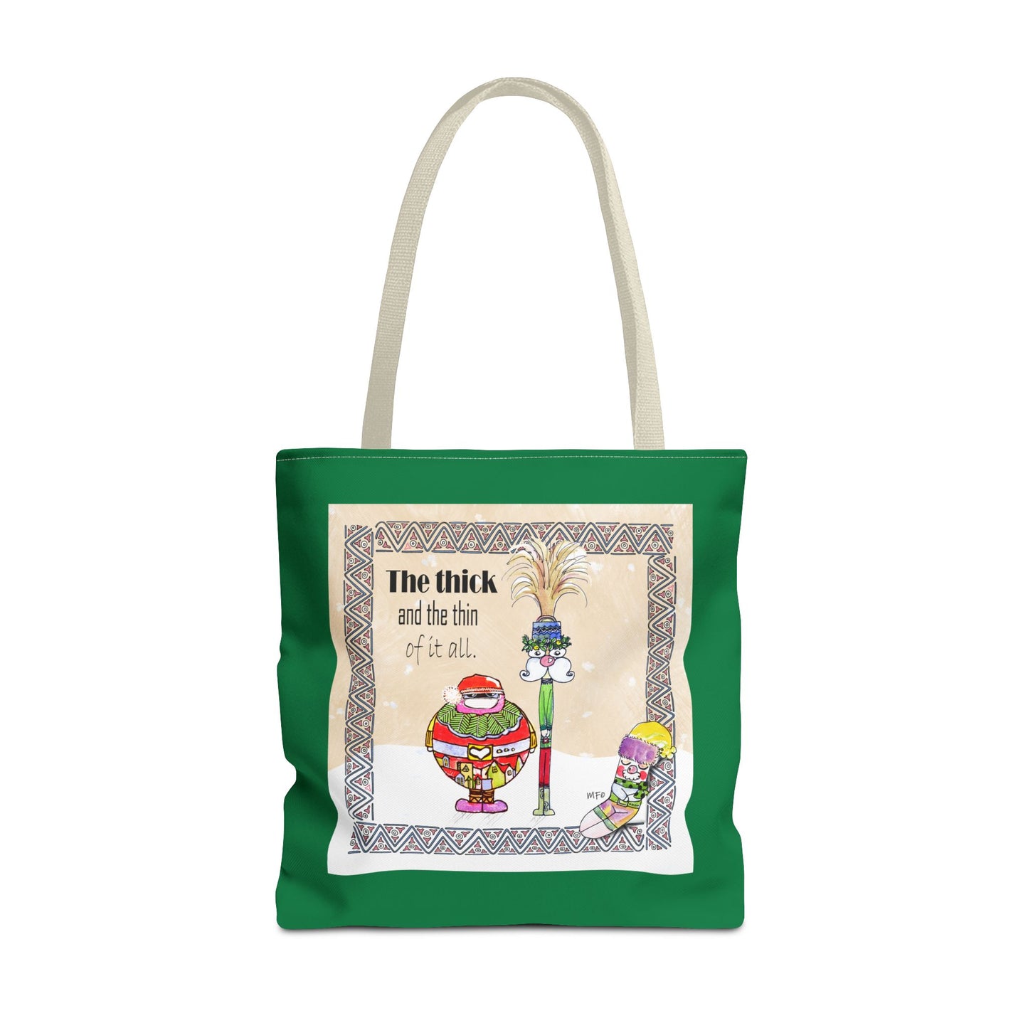 Christmas Tote Bag by artist Marie Frederique