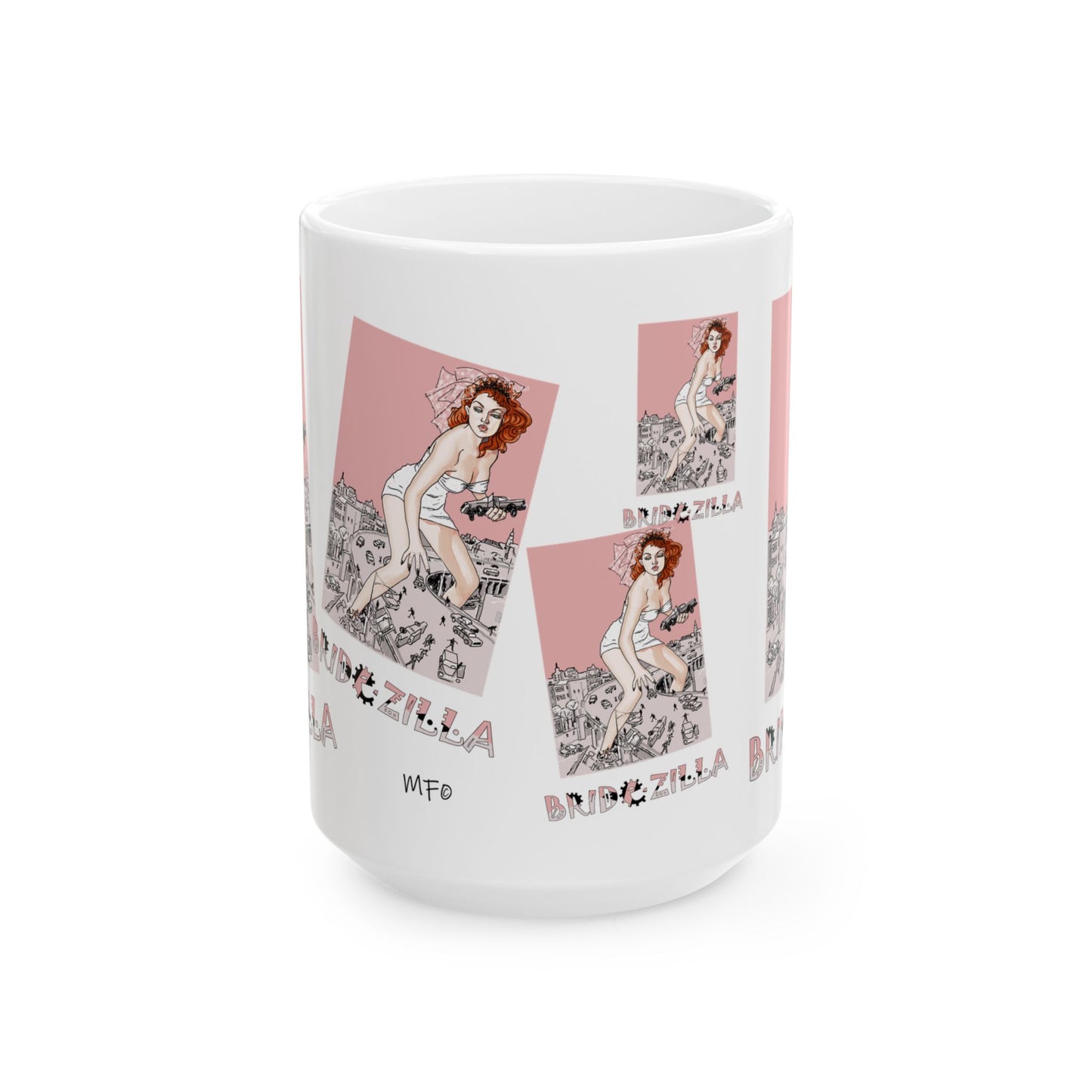Bridezilla Comic Character mug by artist Marie Frederique