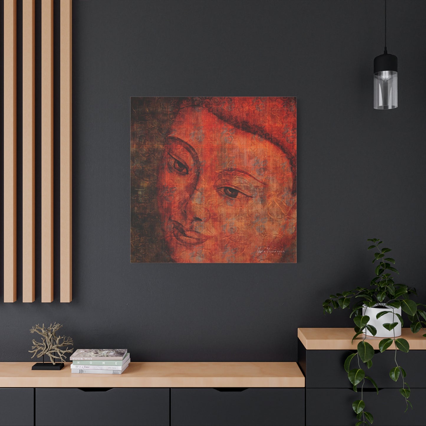 Buddha Portrait, elegant, sophisticated print by artist Marie Frederique