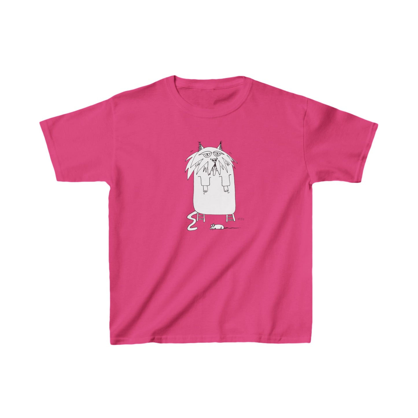 Cat and Mouse, Kids Heavy Cotton™ Tee by artist Marie Frederique