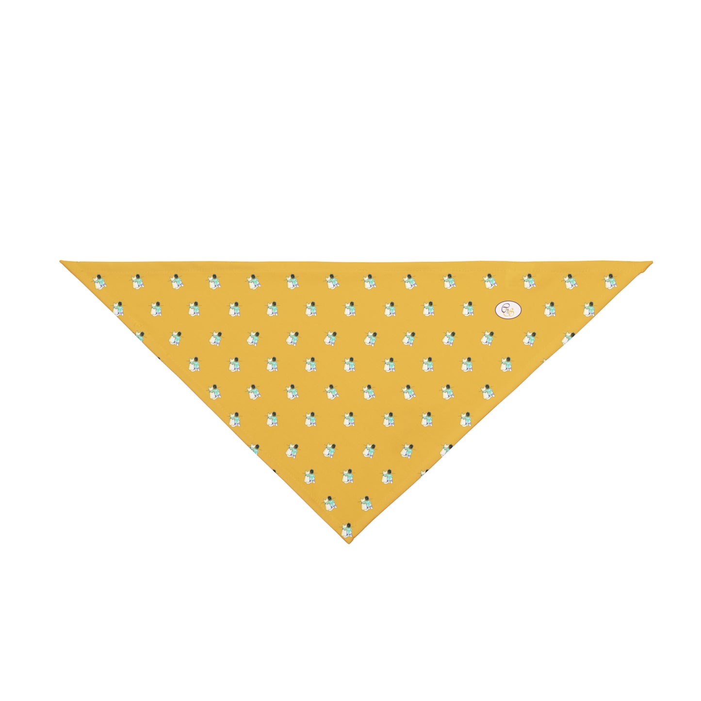 CTS Pet Bandana in gold available in 2 sizes By Artist Marie Frederique