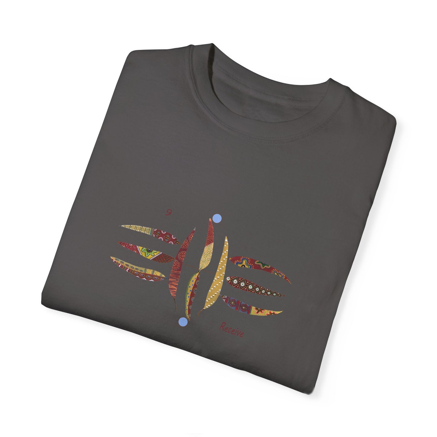 Essassani symbol # 9 "Receive" - Unisex Garment-Dyed T-shirt by Artist Marie Frederique